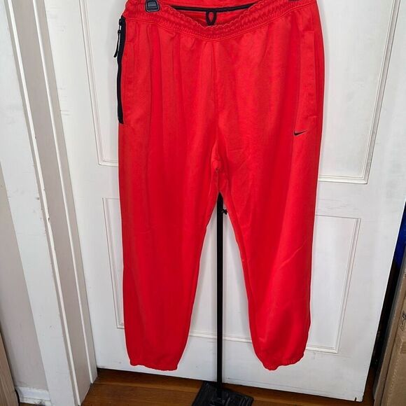 Nike Dri-Fit Tech Fleece Joggers Sweatpants Red Men’s Size Medium NWOT - Picture 1 of 8